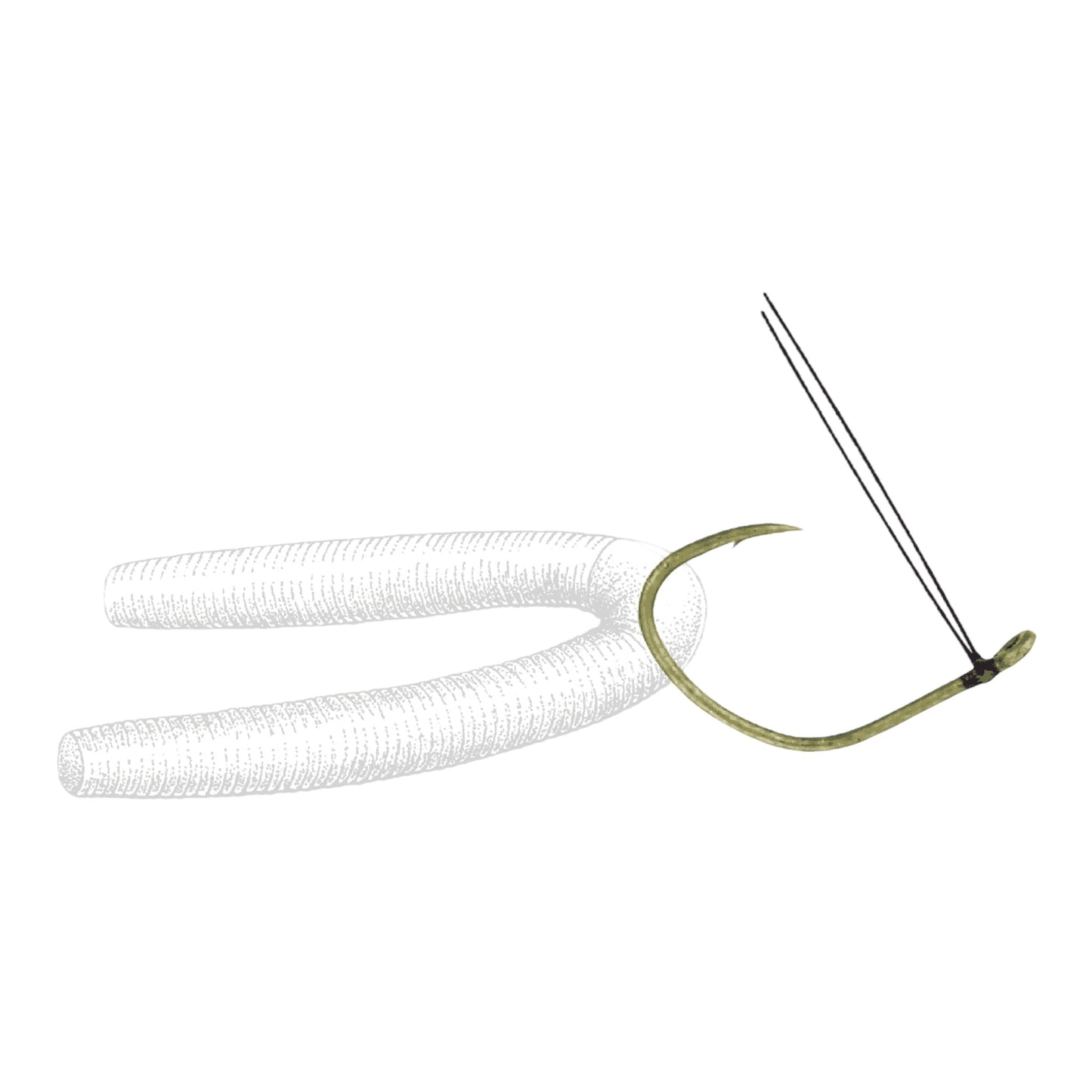 Owner Camo Green Weedless Wacky Hook