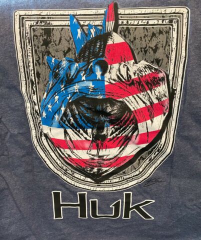 Huk KC Wide Open America Bass Lightweight Tee H1000319 - Choose Size / Color