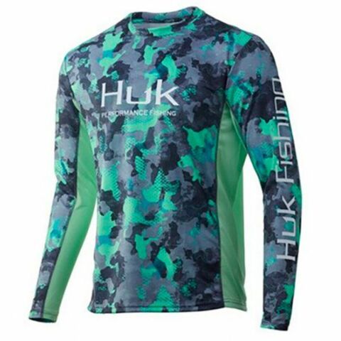 Huk - Refraction Fish Fade Long Sleeve  Long sleeve tshirt men, Fishing  shirts, Camo pattern
