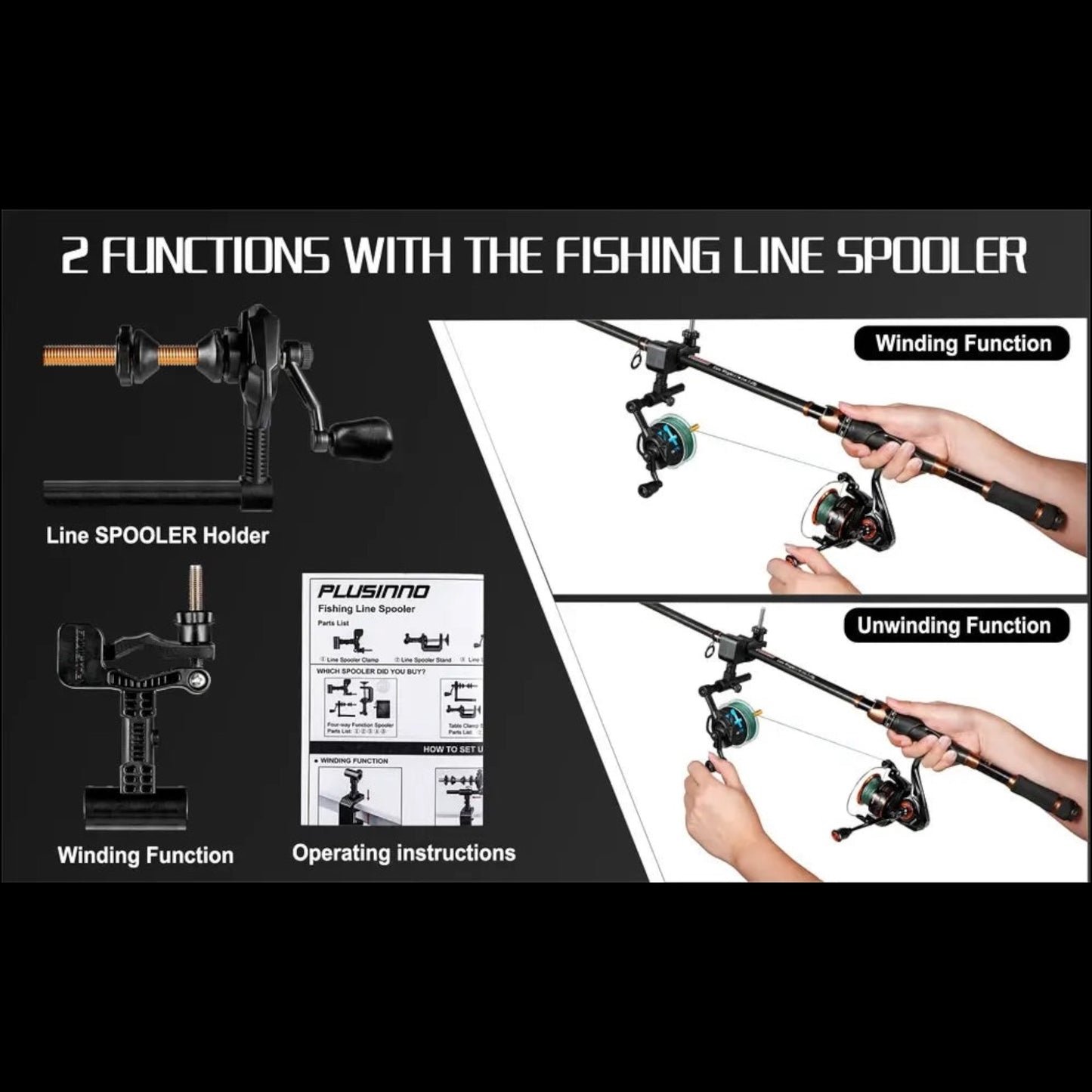Plusinno FLS3 Fishing Line Spooler with Unwinding Function