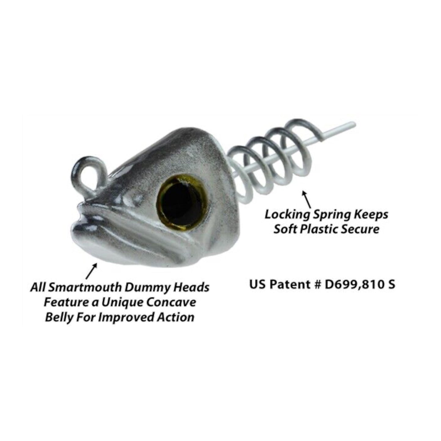 Picasso Lures Smart Mouth Dummy Head for Umbrella Rigs