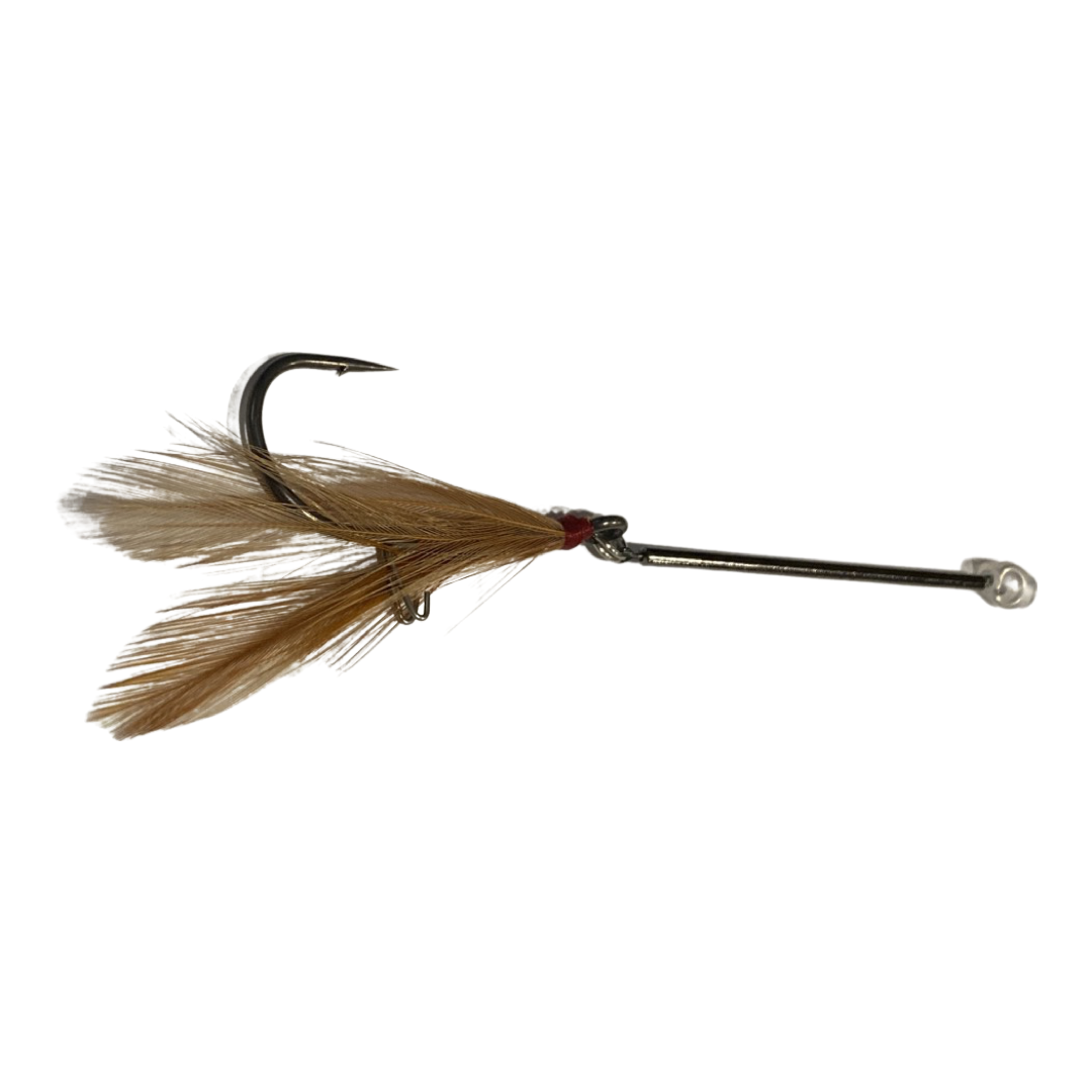 3 pronged fishing hook Zappu Feathered Hitch Hook Trailer for Soft Plastic Swimbaits – Three Rivers Tackle