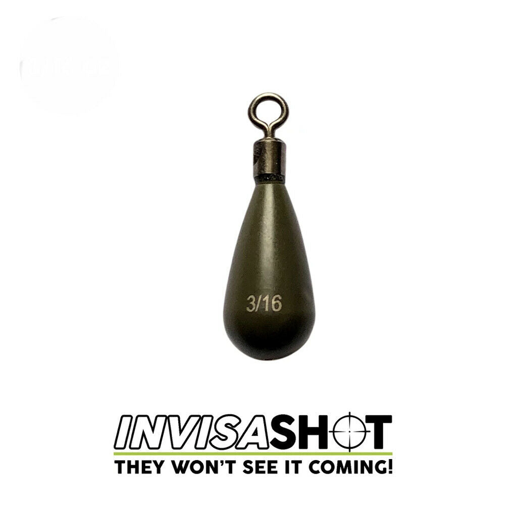 WOO! Tungsten Tear Drop Closed Eye GP INVISASHOT Drop Shot Weight