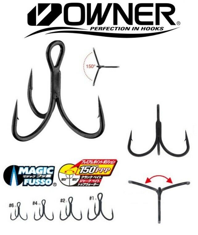 Owner Short ST-35 Shank Treble Hooks