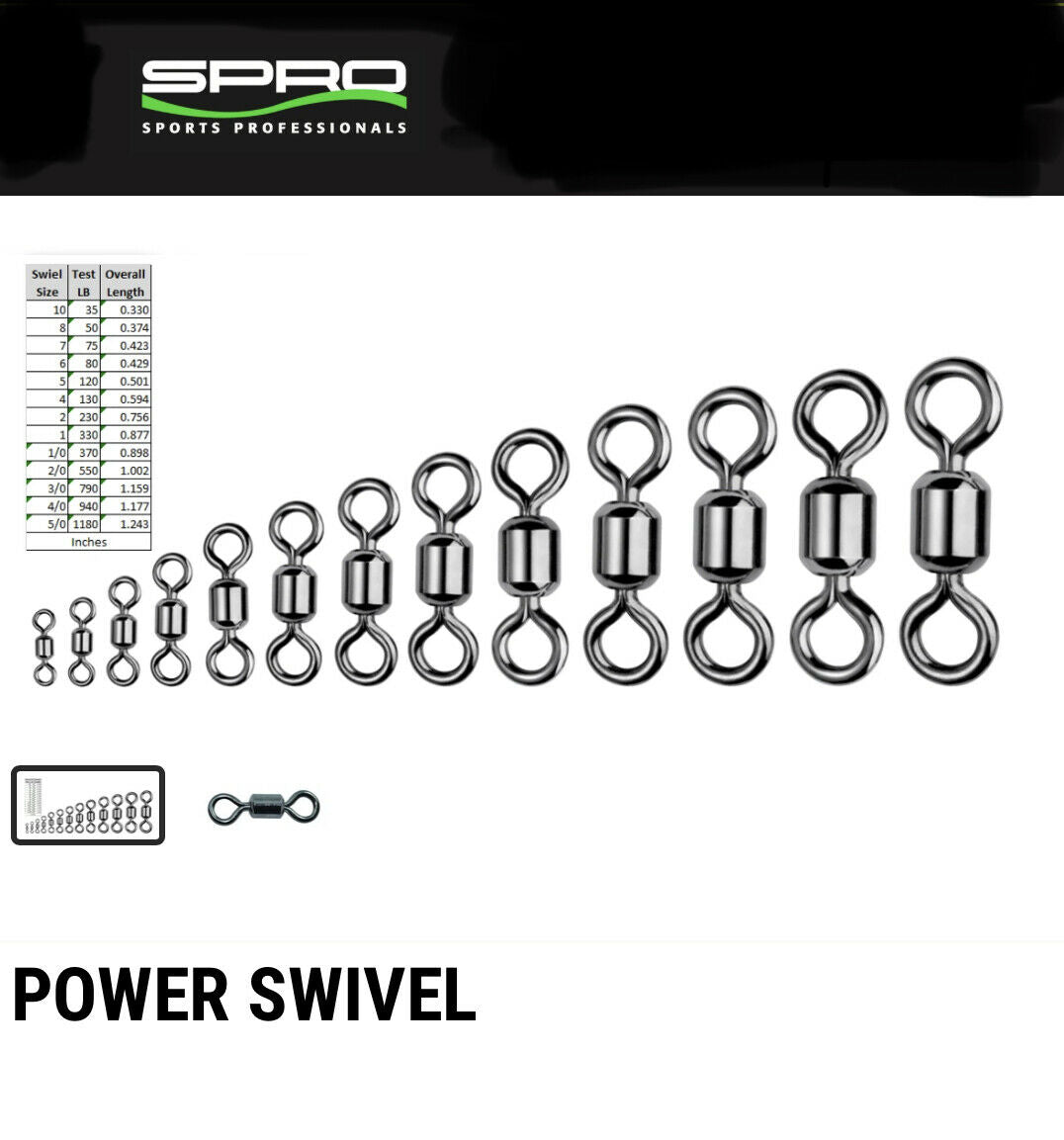 Spro Power Swivel Black · 5 · 50 Pack