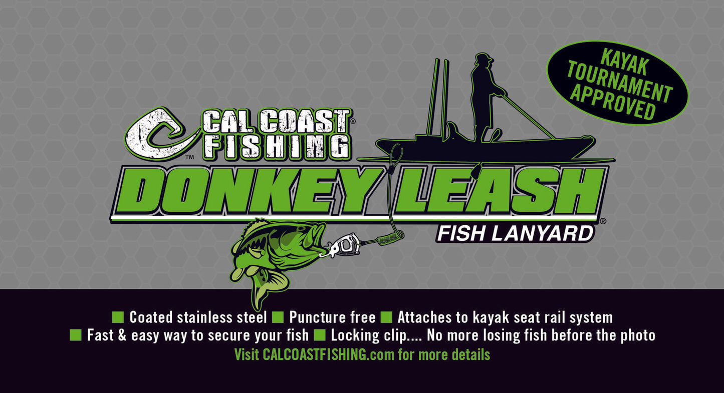 Cal Coast Fishing Donkey Leash - Fish Lanyard for Kayak's and Float Tubes