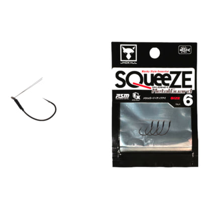 Jackall Squeeze Wacky Hook w/Metal Guard
