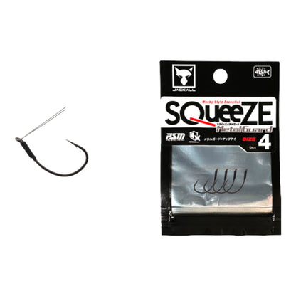 Jackall Squeeze Wacky Hook w/Metal Guard