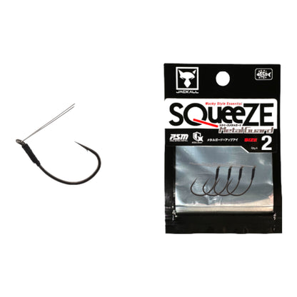 Jackall Squeeze Wacky Hook w/Metal Guard