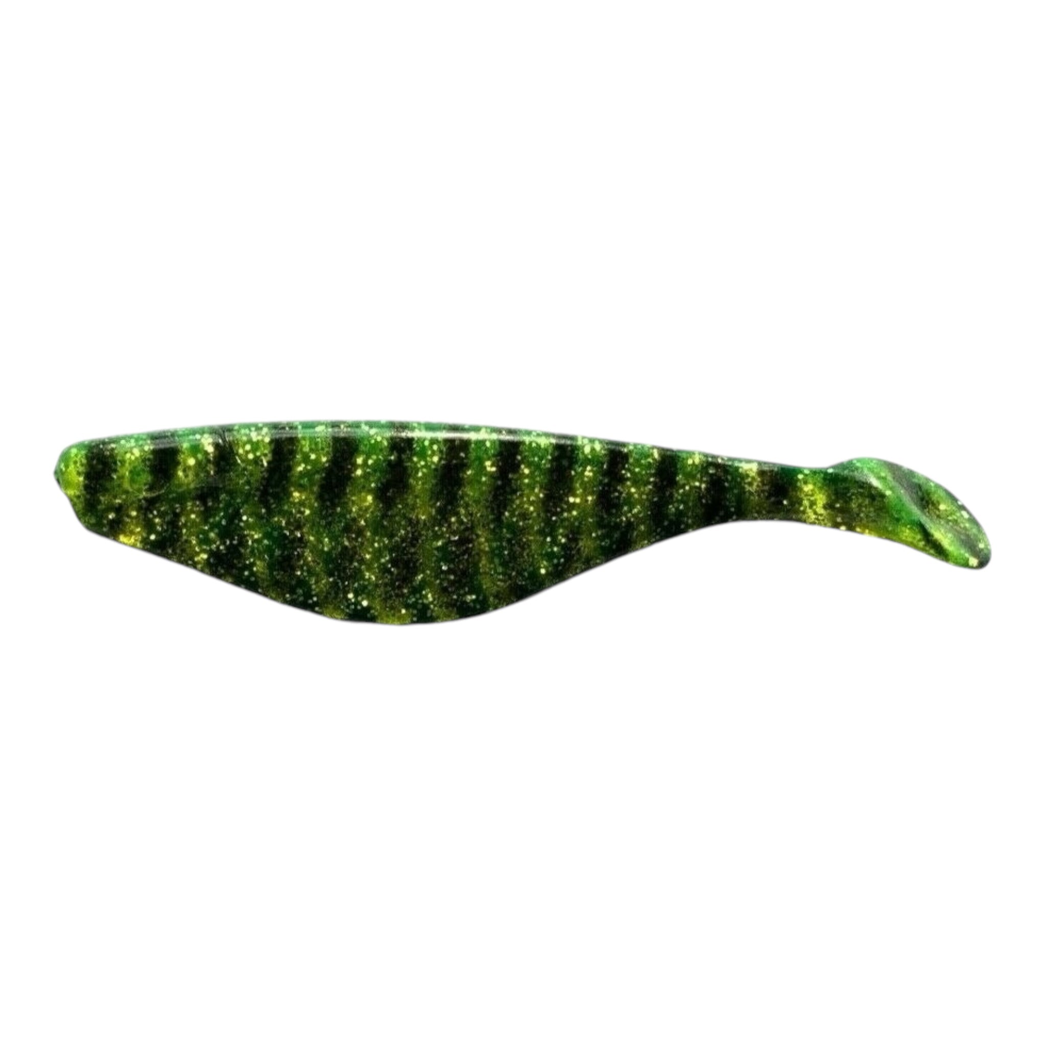 5" Sassy Shad Swimbait – Paddle Tail Soft Plastic, 10-Pack, Clear Chartreuse