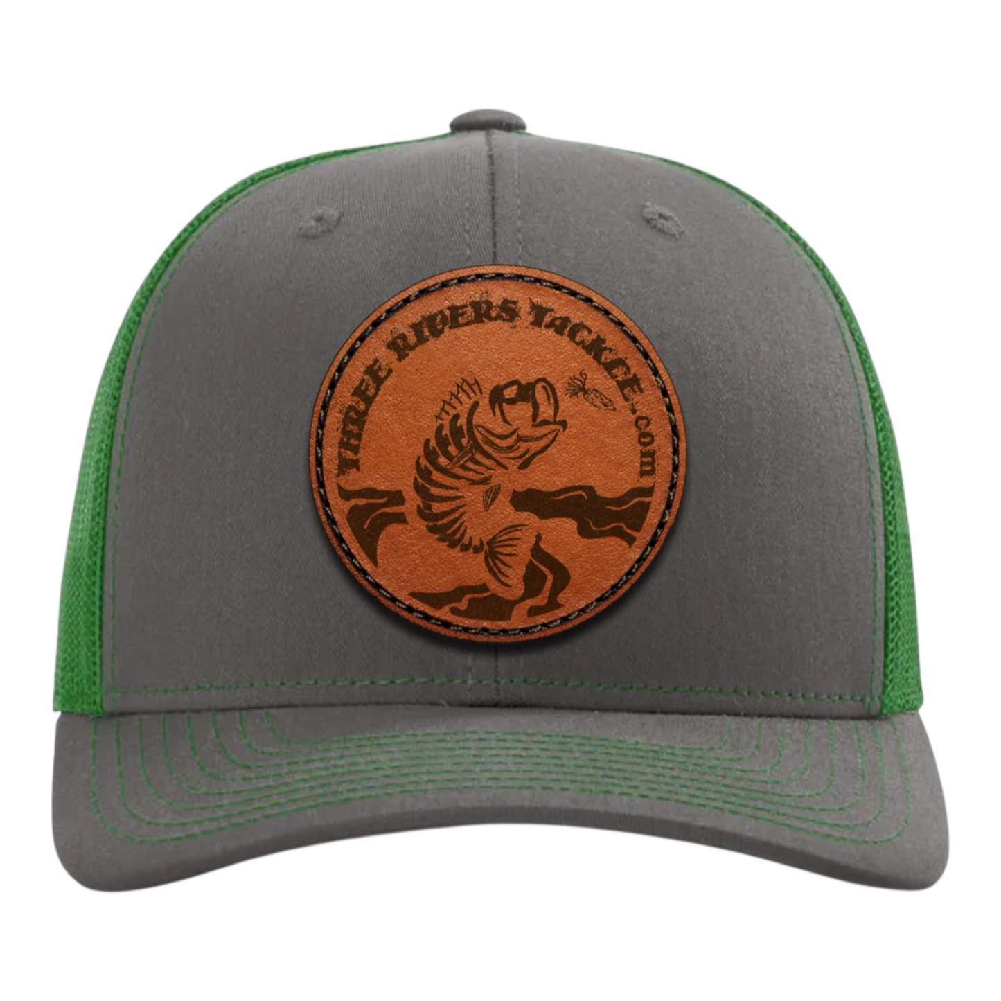 Three Rivers Tackle Leather Patch Trucker Hat