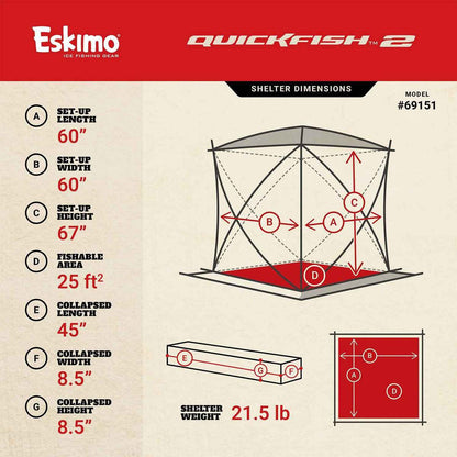 Eskimo QuikFish 2 Ice Shelter