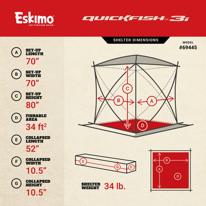 Eskimo Quickfish 3I Insulated Ice Shelter