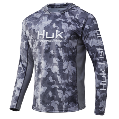 Huk Men's Icon X Refraction Camo Vented Hoodie H1200287