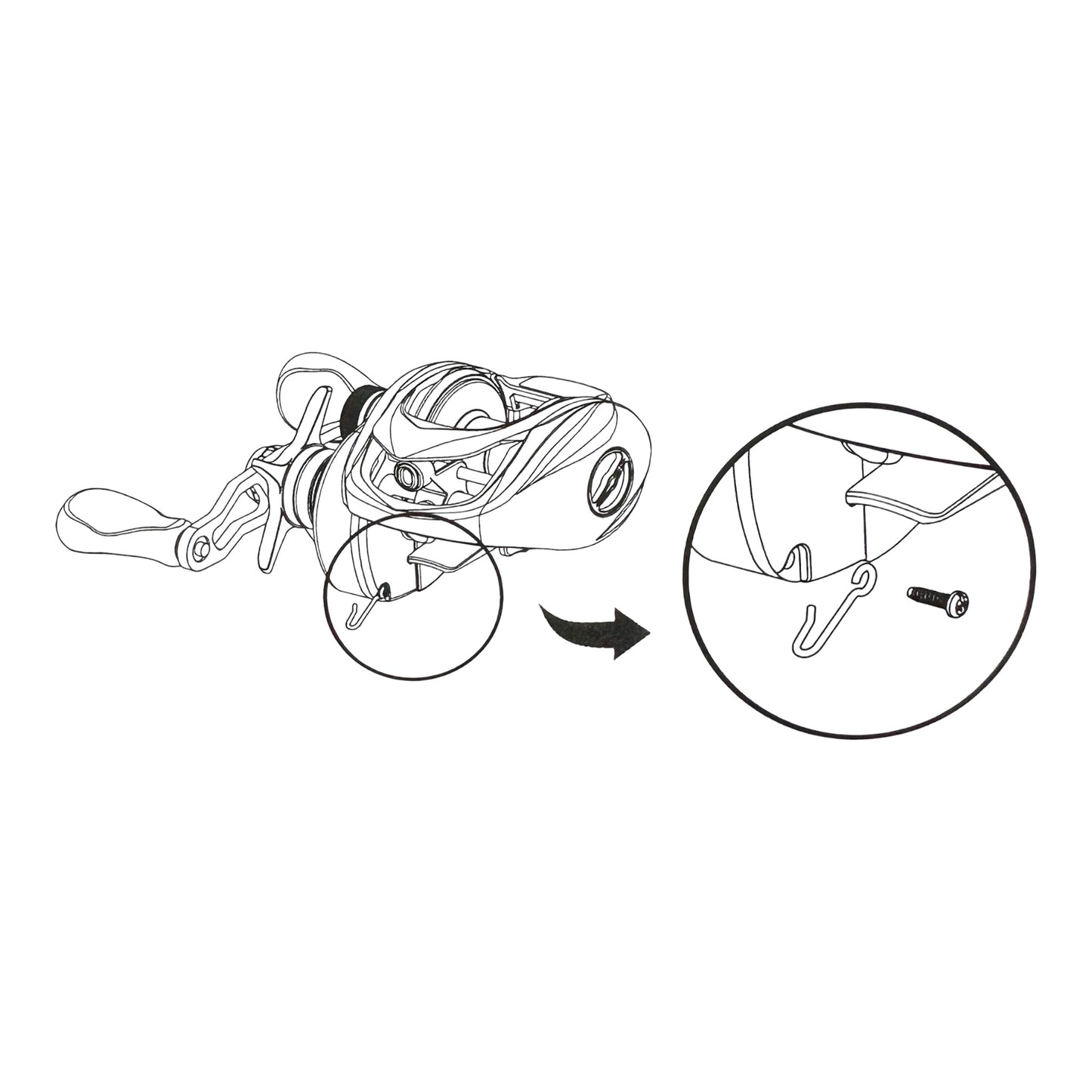 G-Nius Baitcast Reel Vertical Hook Keeper