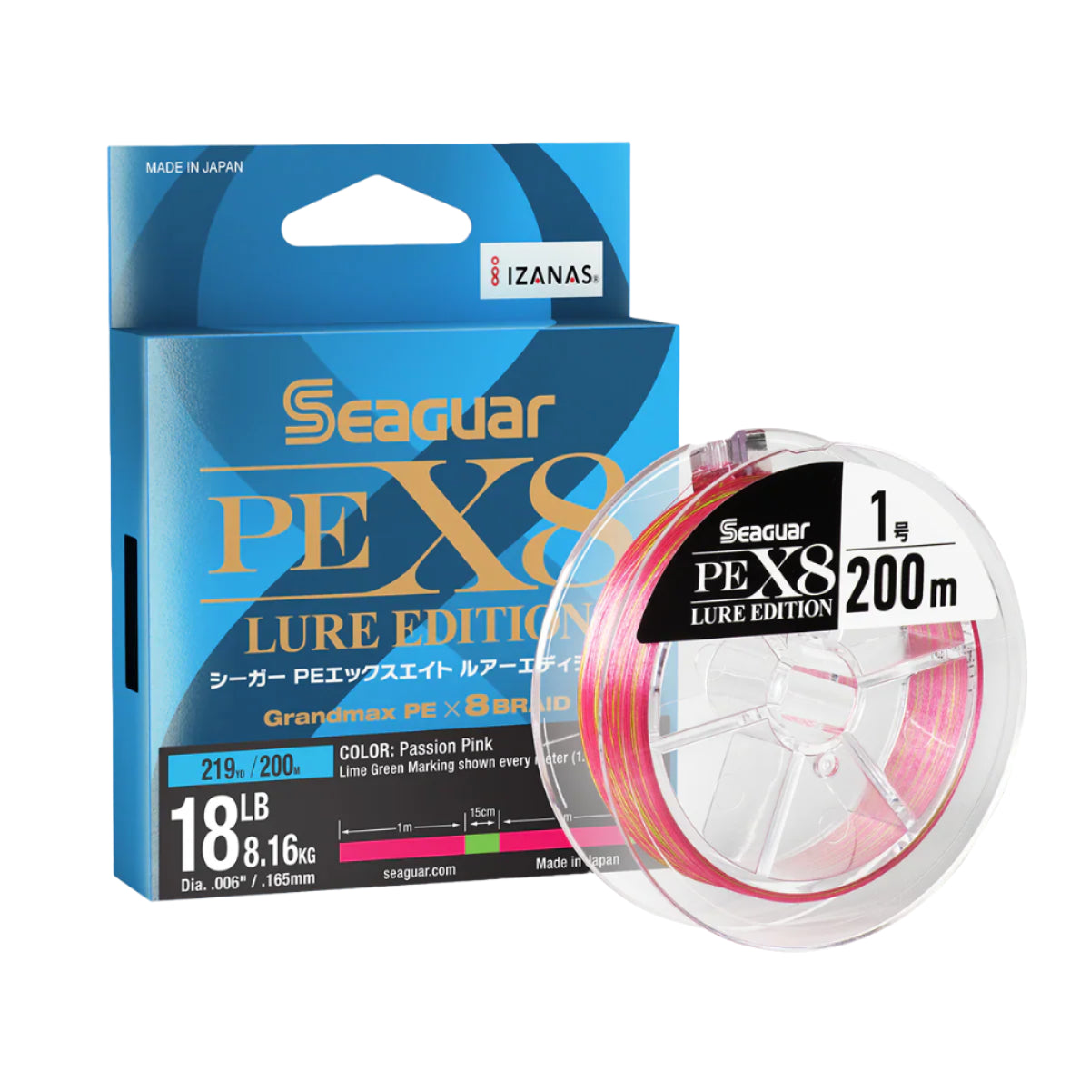 Seaguar JDM PEX8 Lure Edition Braided Line - 219 yds