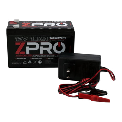 ZPRO 12V10AH Lithium Battery with 12V3A Charger