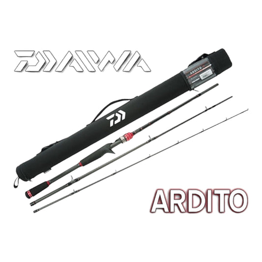 Daiwa Ardito 3 Piece Travel Rod & Case Spinning or Casting - Choose Model