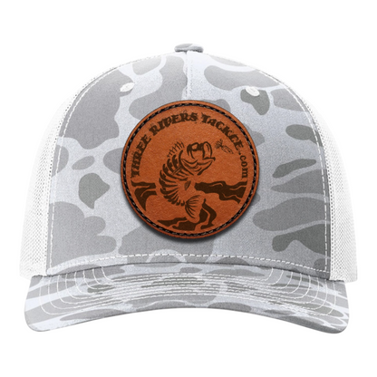 Three Rivers Tackle Leather Patch Trucker Hat