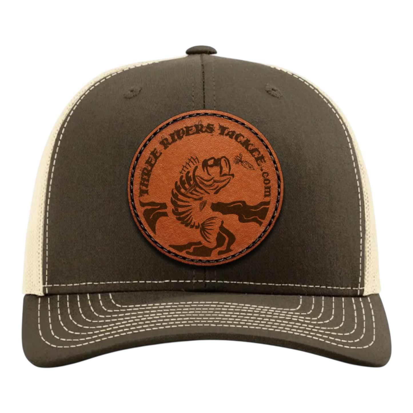 Three Rivers Tackle Leather Patch Trucker Hat
