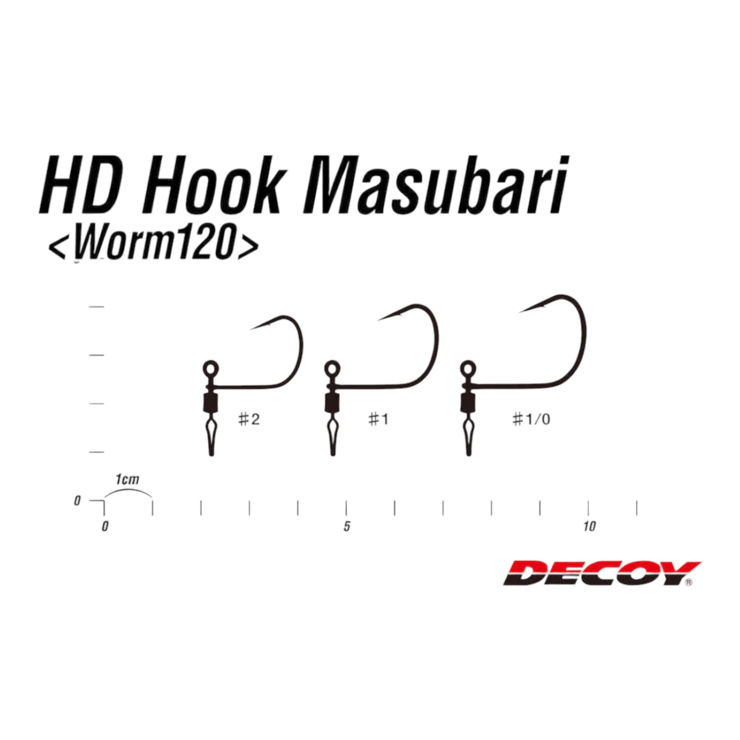 Decoy HD Masubari Worm 120 Drop Shot Swivel Hook