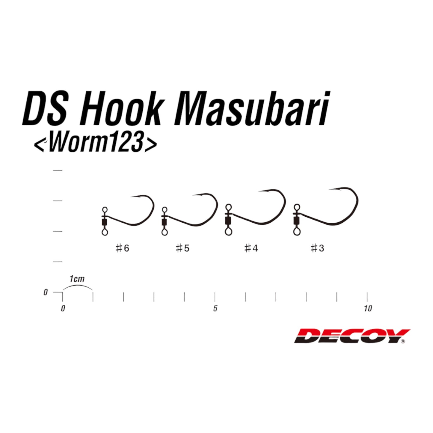 Decoy DS Masubari Worm 123 Drop Shot Swivel Hook