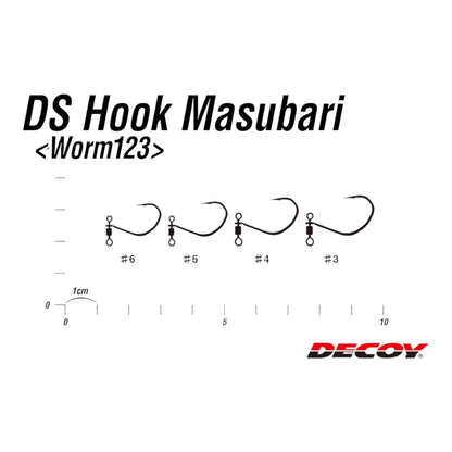 Decoy DS Masubari Worm 123 Drop Shot Swivel Hook