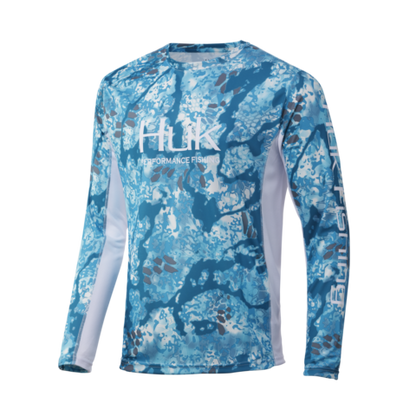 Huk Men's Icon X Kryptek Camo LS Vented Shirt H1200233