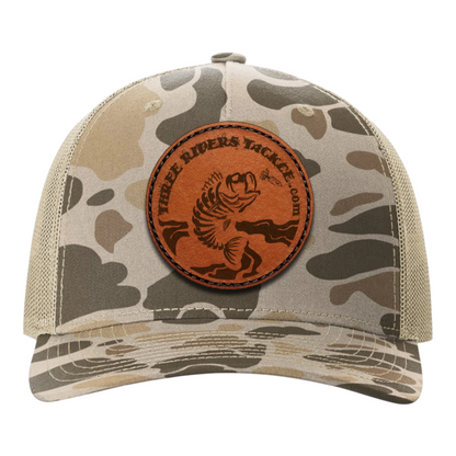Three Rivers Tackle Leather Patch Trucker Hat