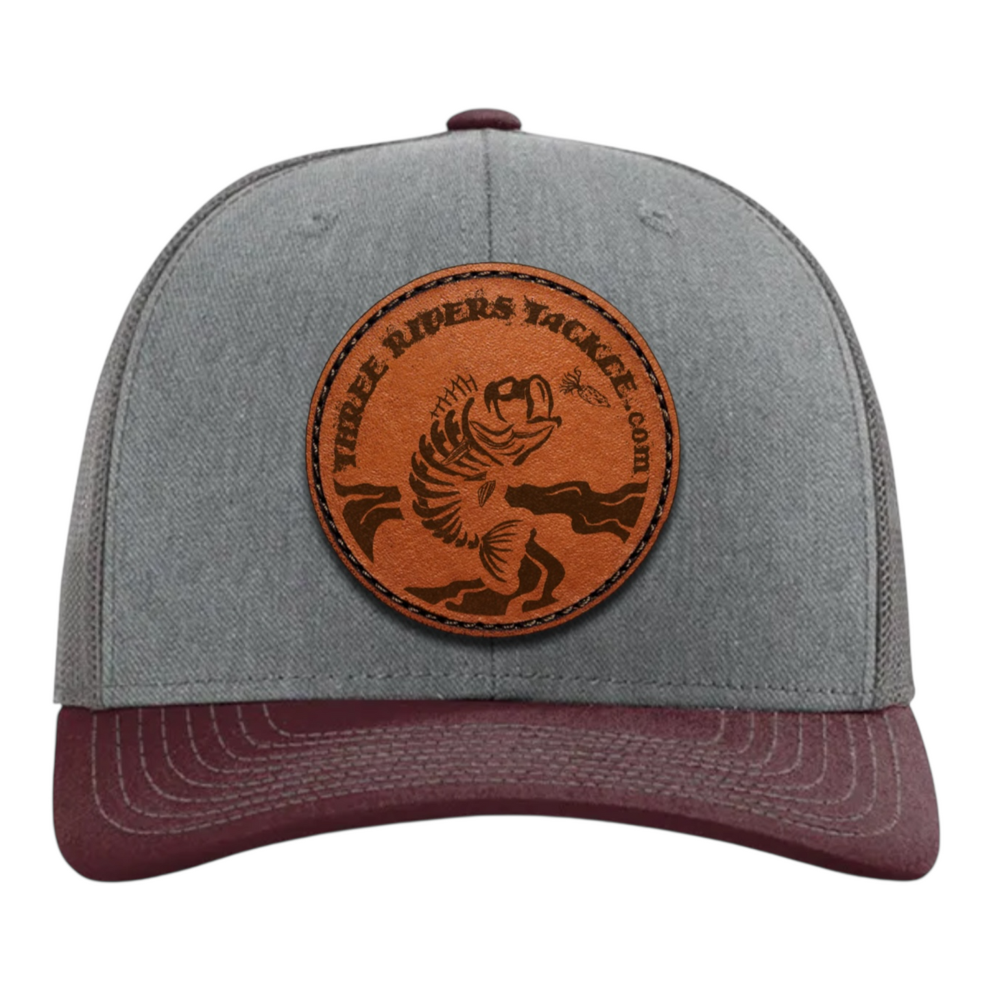 Three Rivers Tackle Leather Patch Trucker Hat