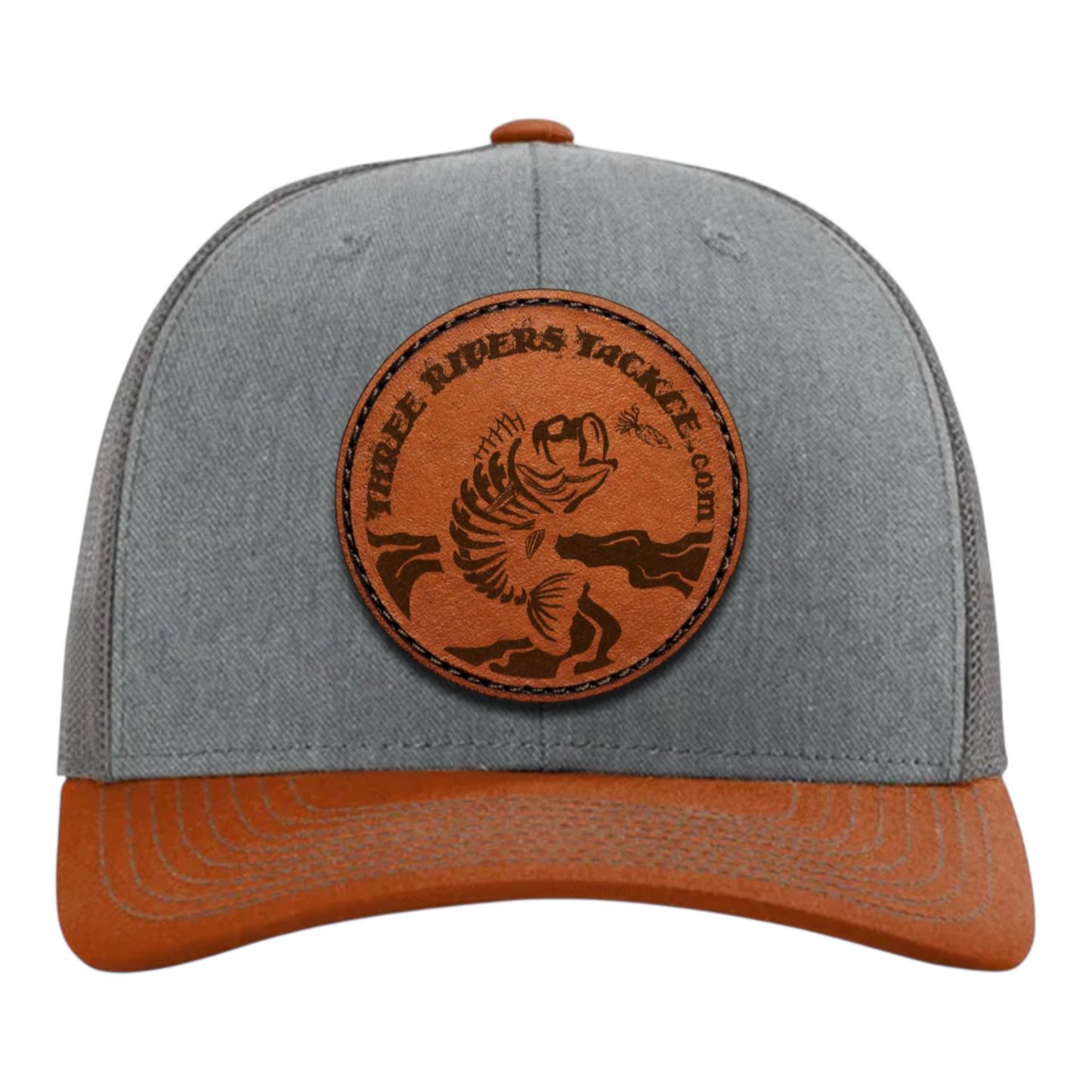 Three Rivers Tackle Leather Patch Trucker Hat