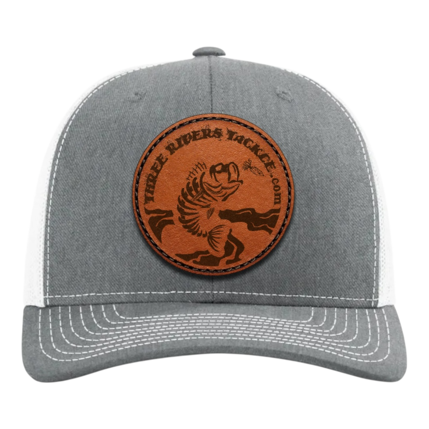 Three Rivers Tackle Leather Patch Trucker Hat