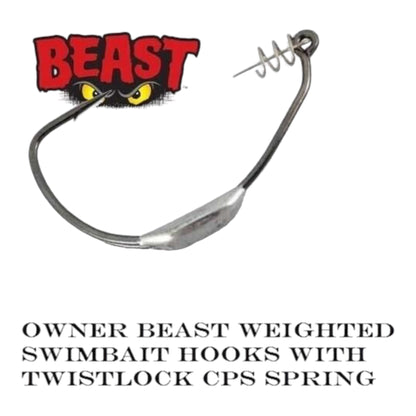 Owner Beast Weighted Swimbait Hooks 5130W