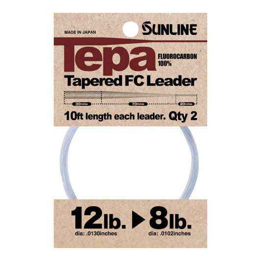 Sunline Tepa Tapered FC Fluorocarcon Leader - 2 Pack / 10 Ft