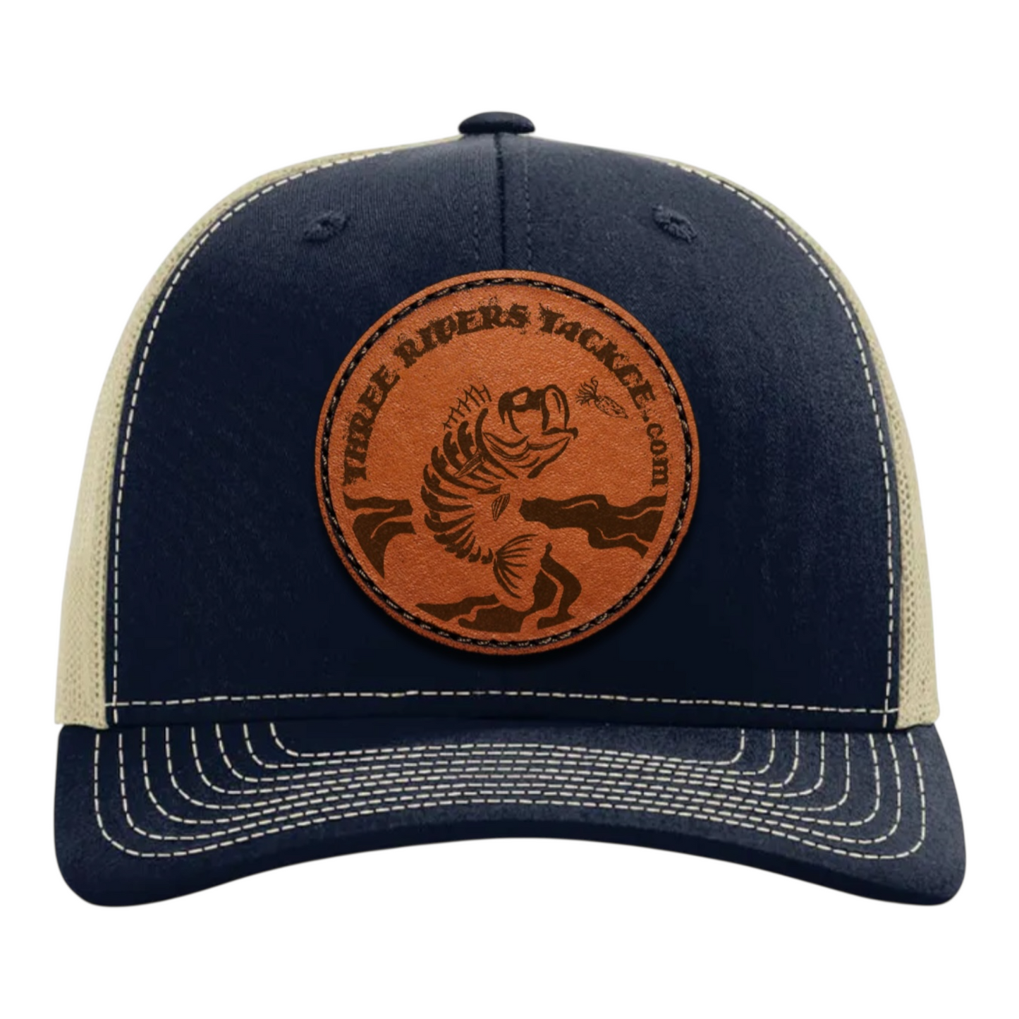 Three Rivers Tackle Leather Patch Trucker Hat