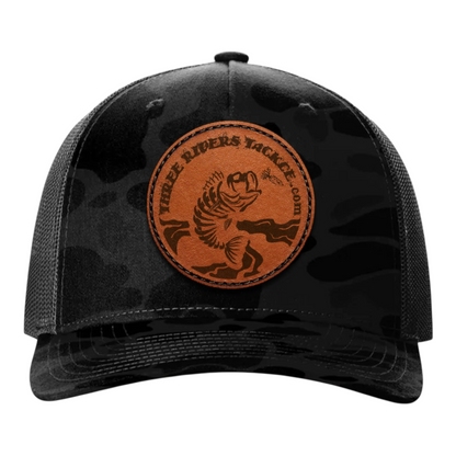 Three Rivers Tackle Leather Patch Trucker Hat