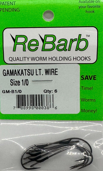 Gamakatsu Light Wire ReBarb Hooks by Roboworm