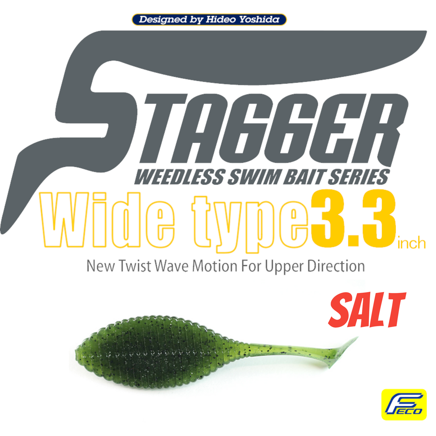 HideUp Stagger Wide 3.3" Saltwater Series Swimbaits
