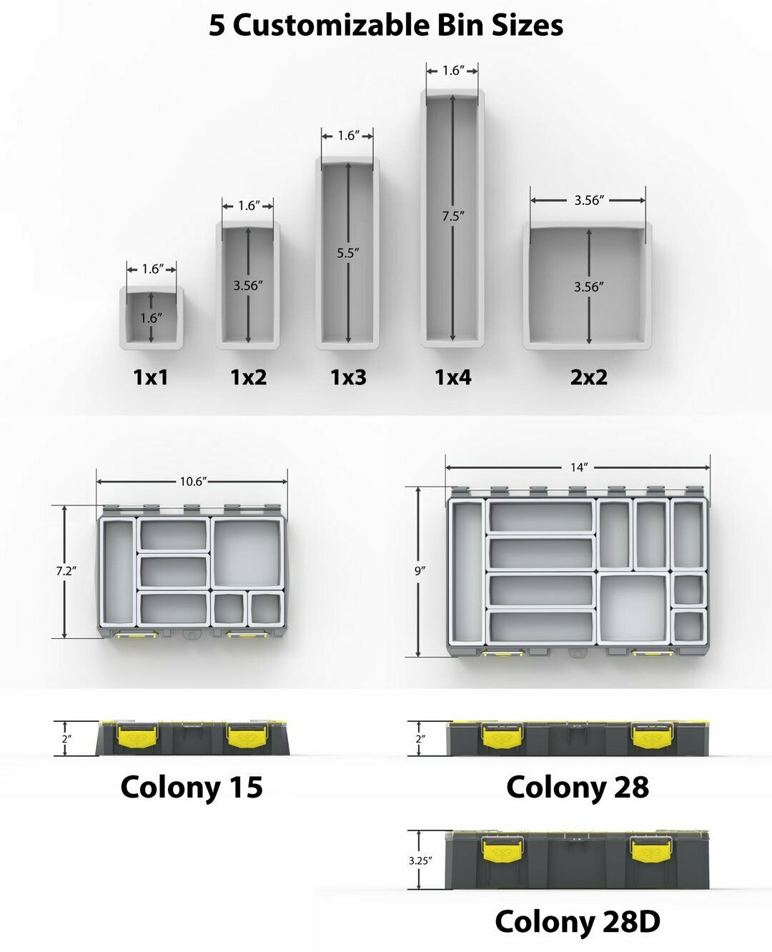 Buzbe Colony Modular Bins