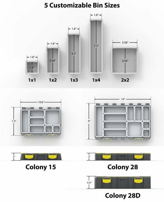 Buzbe Colony Modular Bins
