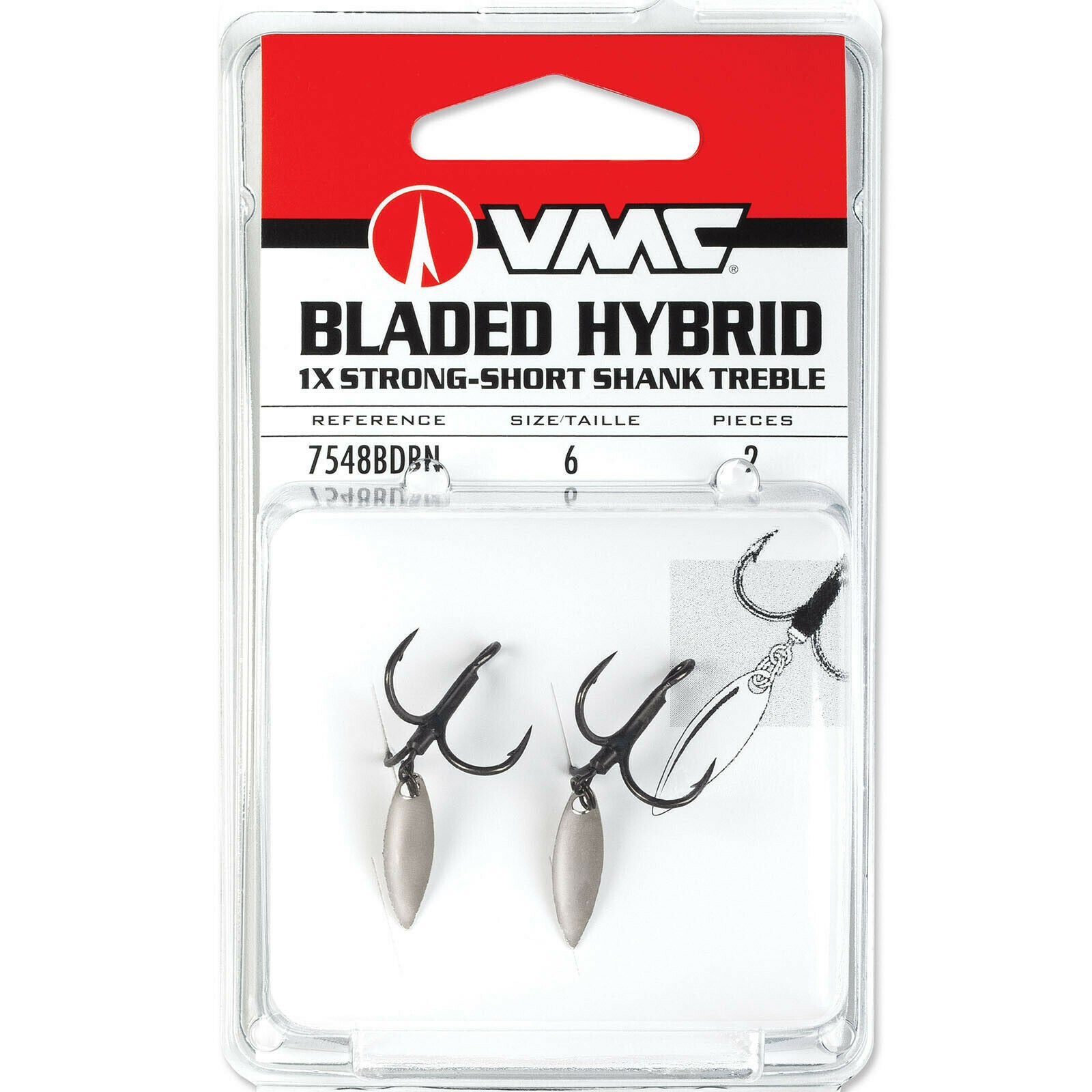 VMC Bladed Hybrid Short 1X Treble Hook