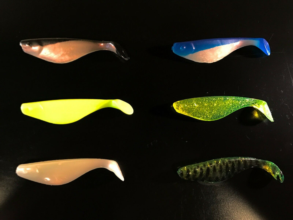 2 SASSY SHAD BODIES in GOLDEN PEARL for BASS / CRAPPIE QTY 2 SASSY SHAD BODIES in GOLDEN PEARL for BASS / CRAPPIE QTY