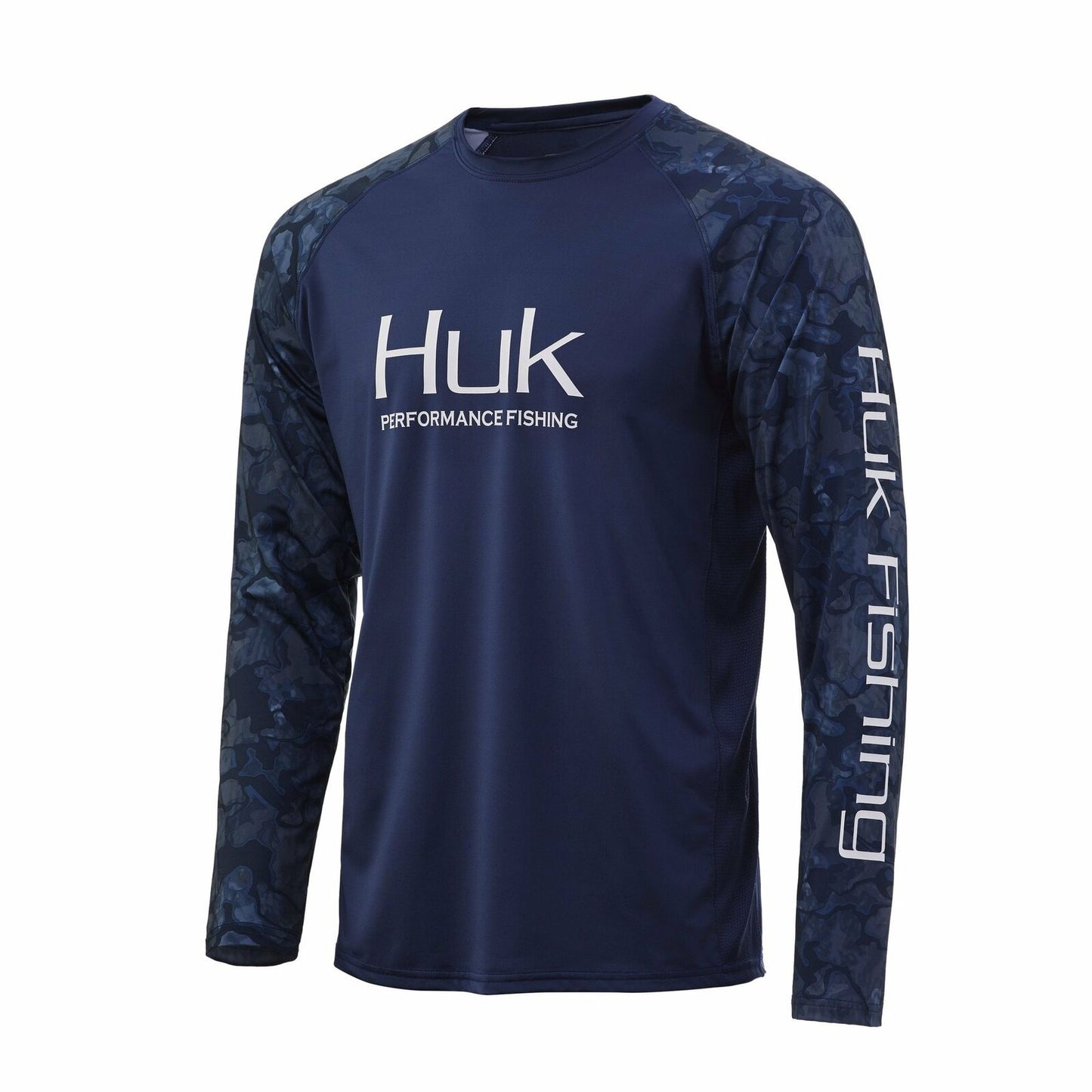 Huk Current Camo Double Header Vented LS Shirt H1200230