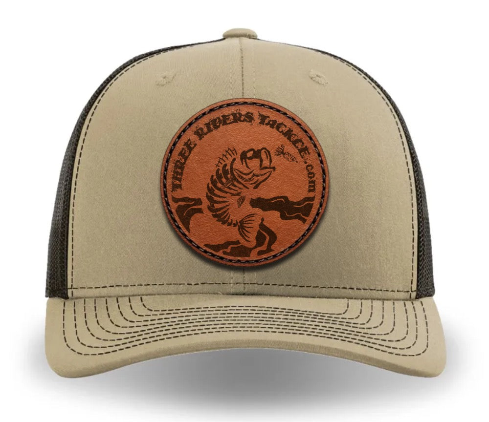 Three Rivers Tackle Leather Patch Trucker Hat